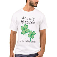 Doublement béni - Papa de t-shirt jumeaux irlandai