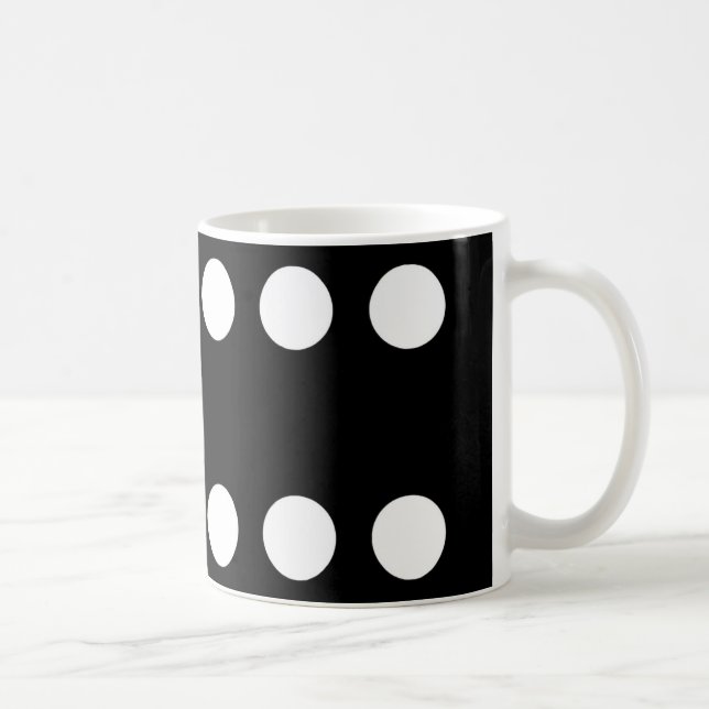 Doubles Six Black Domino Tasse (Rechts)