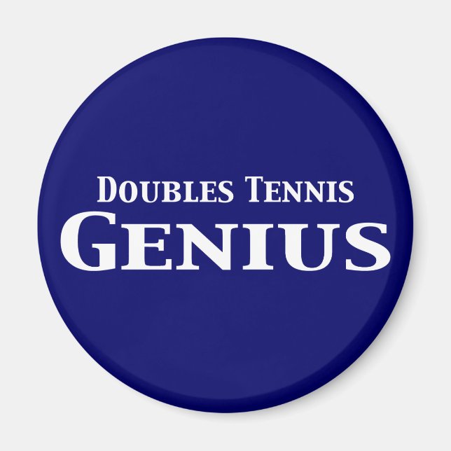 Doubles Tennis Genius Geschenke Magnet (Vorne)