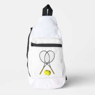 Doubles Tennis Thema Sport Crossbody Bag
