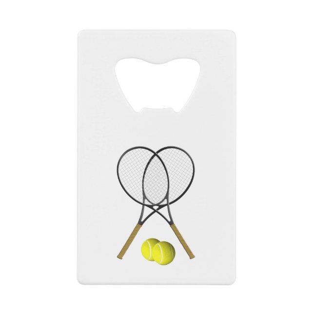 Doubles Tennis Thema Sport Geldbeutel Flaschenöffner (Vorderseite)