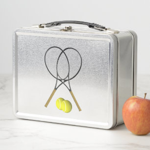 Doubles Tennis Thema Sport Metall Brotdose