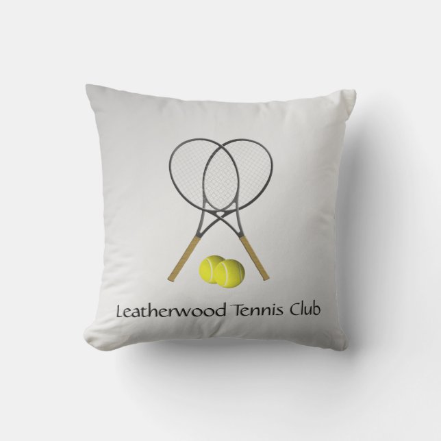 Doubles Tennis Thema Sport Silver Kissen (Vorderseite)