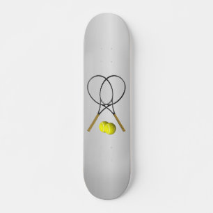 Doubles Tennis Thema Sport Silver Skateboard
