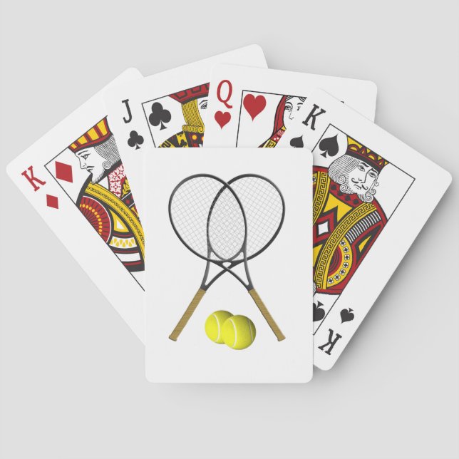 Doubles Tennis Thema Sport Spielkarten (Rückseite)