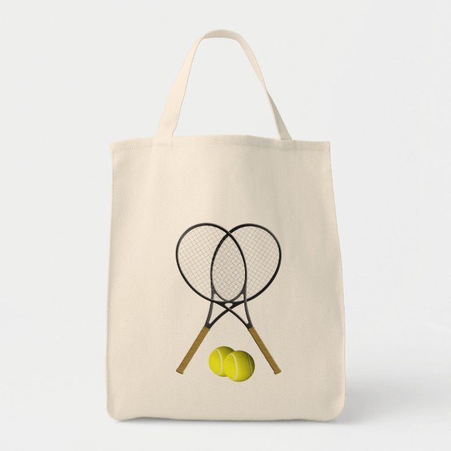 Doubles Tennis Thema Sport Tragetasche (Vorne)