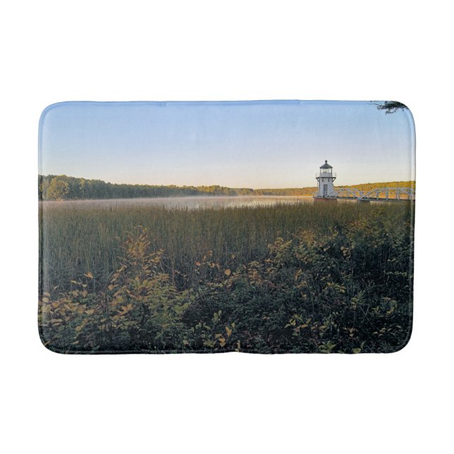Doubling Point Lighthouse, Arrowsic Island Maine Badematte (Vorderseite)