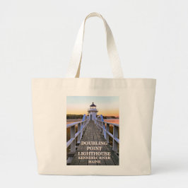 Doubling Point Lighthouse, Arrowsic Island, Maine Jumbo Stoffbeutel