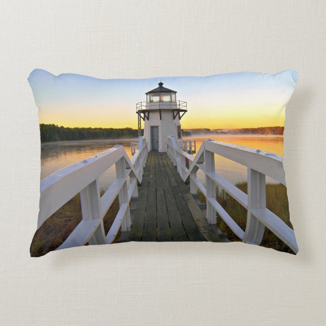 Doubling Point Lighthouse, Arrowsic Island, Maine Zierkissen (Vorderseite)