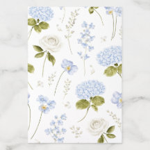 Doublure d'enveloppe Hydrangea bleue