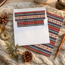 Doublure d'enveloppe Nordic Fair Isle de Noël