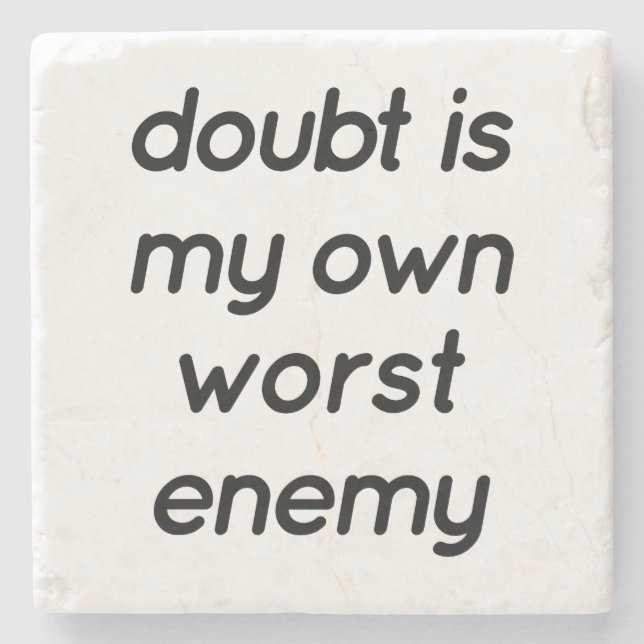 Doubt Marble Stone Untersetzer (Vorderseite)