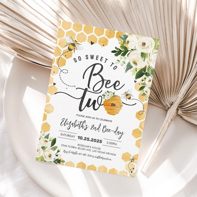 Douce comme une abeille pour les 2 ans, Invitation (Créateur téléchargé)