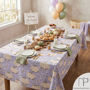 Douce petite nappe pastel Halloween citrouille