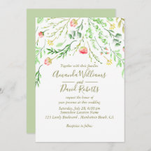 Doucement romantique | Faire-part de mariage flora