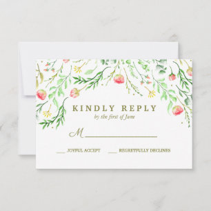 Doucement romantique Mariage floral RSVP