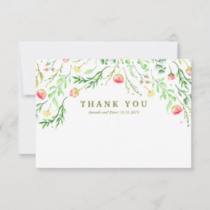 Doucement romantique Merci Mariage floral