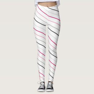Douces et élégantes : Leggings rayés en diagonale