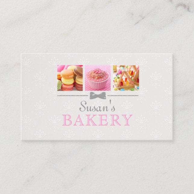 Douceur boulangerie Cute Carte de visite Cupcake (Devant)
