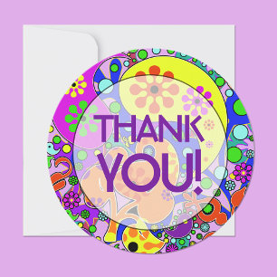 Douceur colorée 16 Invitations de fête d'anniversa