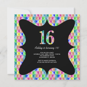 Douceur colorée moderne 16 Invitations