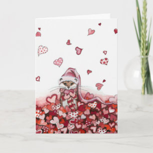 Douche Avec Carte De Valentines D'Amour