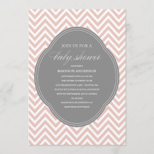 DOUCHE CHEVRON  INVITATIONS DE DOUCHE BÉBÉ
