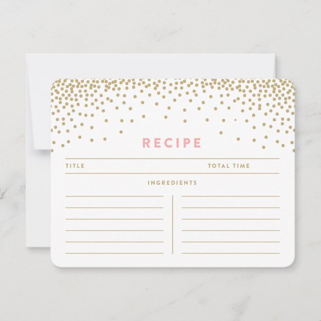 Douche Confetti | Cartes de recette (Devant)