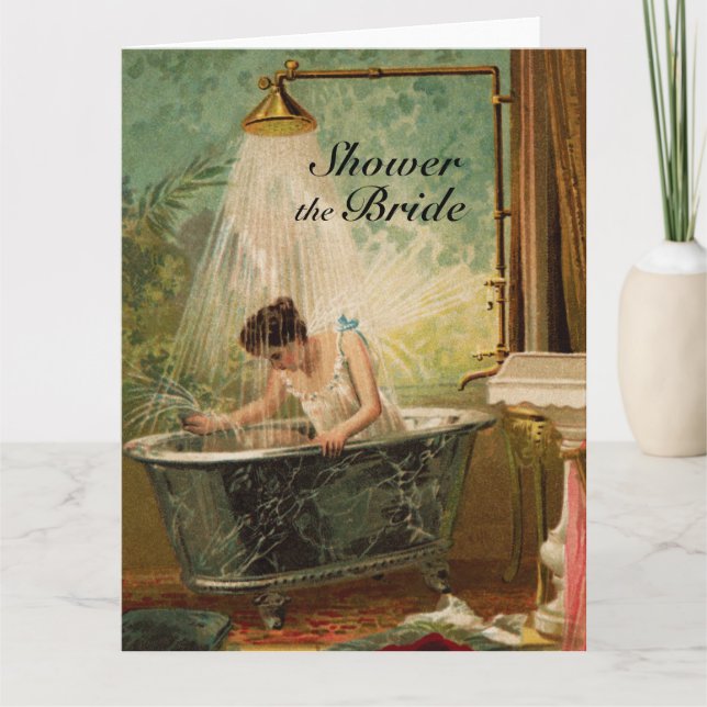 Douche de la mariée grande carte de voeux (Devant)