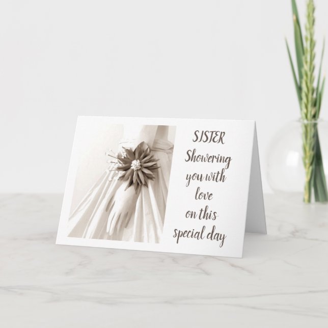 "DOUCHE DE SOEUR" INVITATION AUX FÉLICITATIONS (Devant)