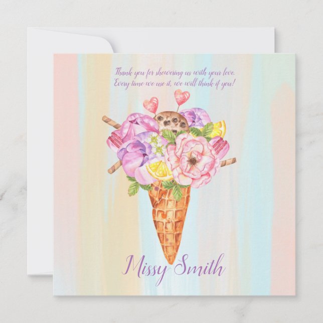 douche glacée, douche nuptiale merci (Devant)