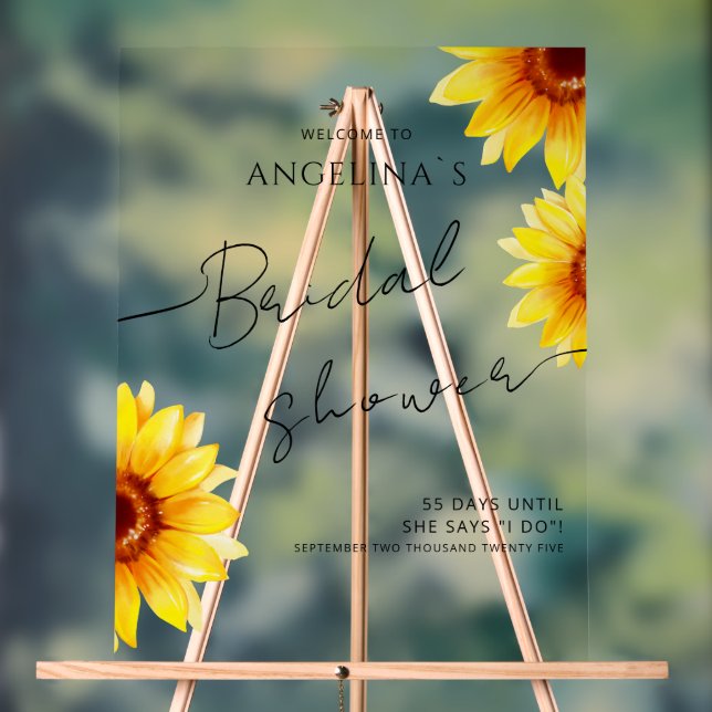 Douche nuptiale acrylique BIENVENUE (Neutre)