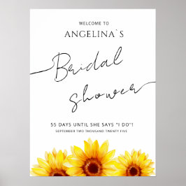 Douche nuptiale Affiches dans un design moderne.