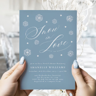 Douche nuptiale Dusty Bleue en amour Invitation