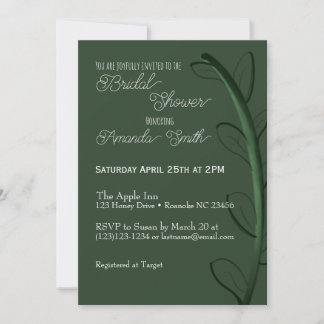 Douche nuptiale invitation verdure design