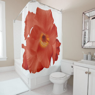 Douche rideau épée Lily rouge jaune