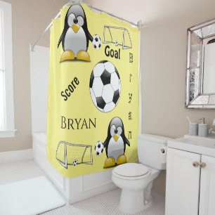 Douche rideau Penguin balle de football objectif