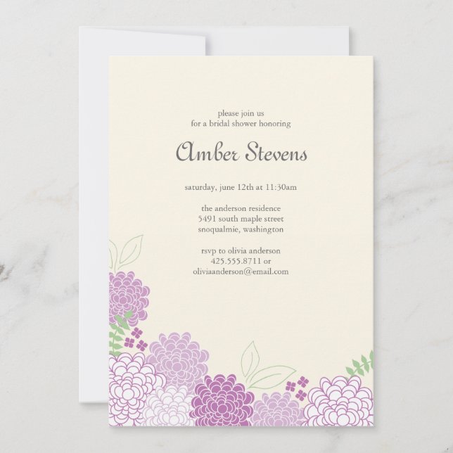 Douche Spring Blossoms / Invitation à la fête (Devant)