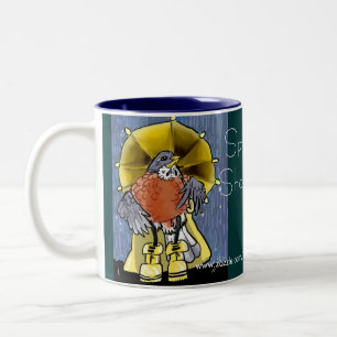 Douches de printemps, Mug Robin de jour pluvieux