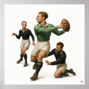 Doudou en tricot intelligent - Impression en rugby