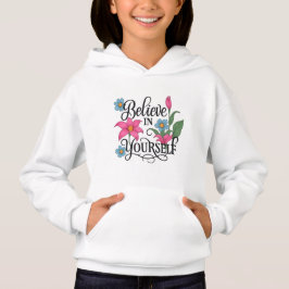 Doudoune à capuche inspirante pour enfants à motif