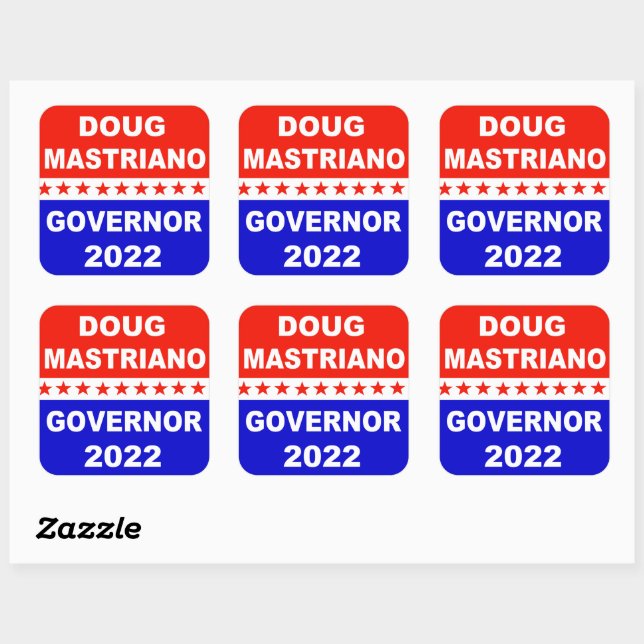 Doug Mastriano Governor Pennsylvania Quadratischer Aufkleber (Blatt)