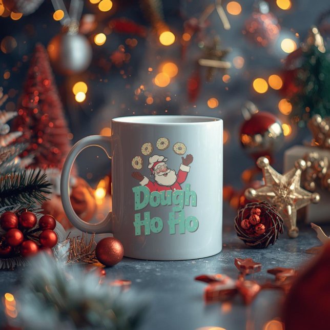 Dough Ho Ho – Lustiger Weihnachts-Donut-Wortwitz  Kaffeetasse (Von Creator hochgeladen)