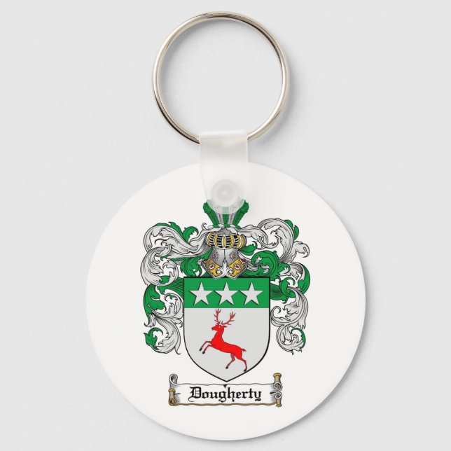 DOUGHERTY-FAMILIENWAPPEN - WAFFENSCHUTZSCHUTZ SCHLÜSSELANHÄNGER (Vorderseite)