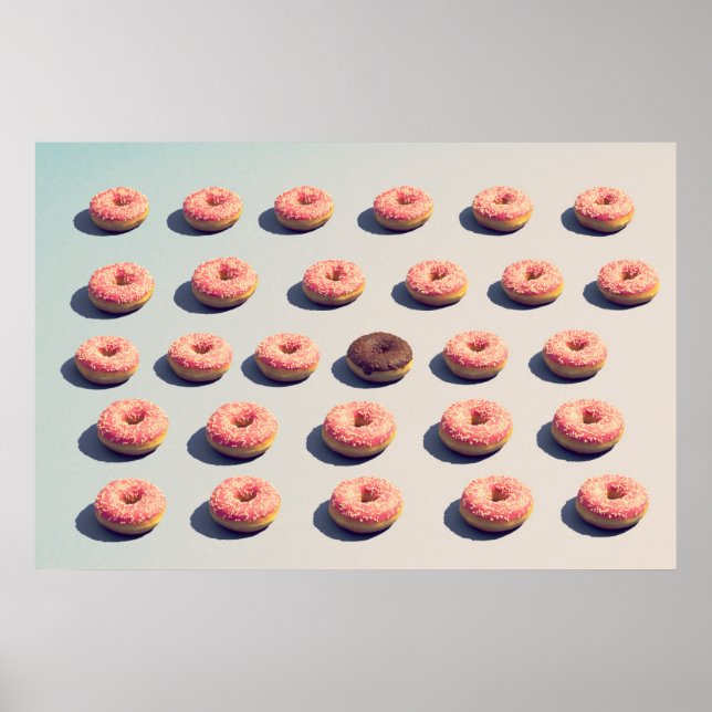 Doughnüsse in einer Gruppe Poster (Vorne)