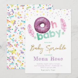 Doughnut Baby Sprinkle Colorful Einladung
