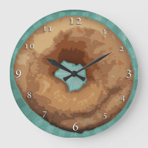 Doughnut Clock: plain or personalized Große Wanduhr