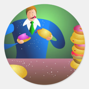 Doughnut Dave Runder Aufkleber