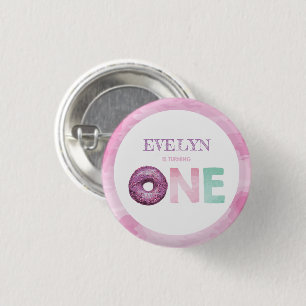 Doughnut First Geburtstag Button