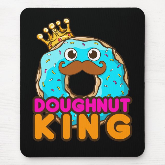 Doughnut King Donut Lover Men Mousepad (Vorne)